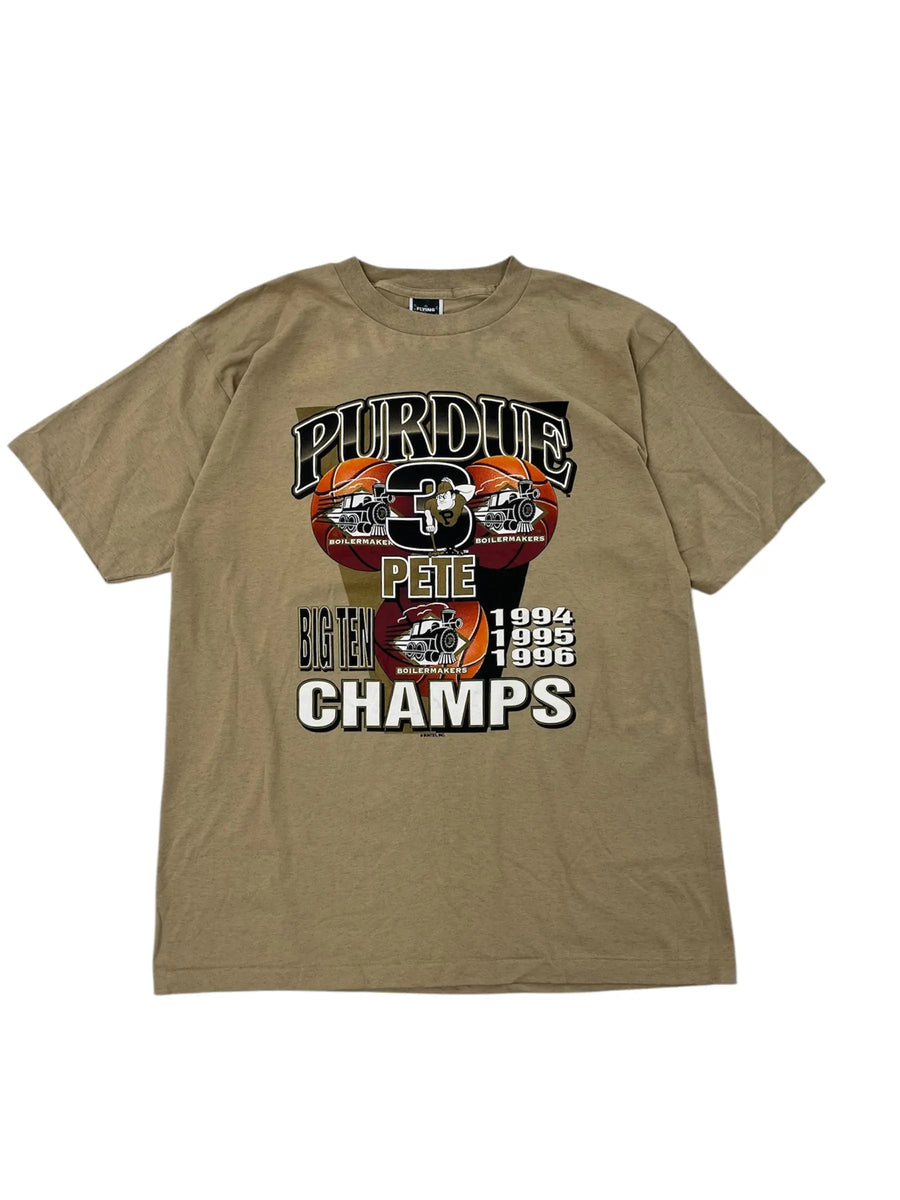 1996 Purdue Basketball 3 Pete Big Ten Champs Graphic Tshirt - XL Hammered Threads