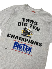 1995 Purdue Basketball Big Ten Champs Graphic Tshirt - L Hammered Threads