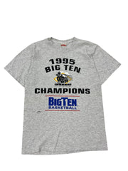 1995 Purdue Basketball Big Ten Champs Graphic Tshirt - L Hammered Threads