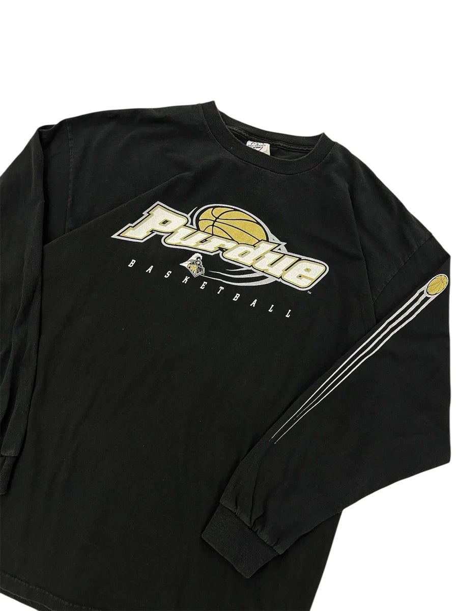 Vintage 90s Purdue Basketball Graphic Long Sleeve Shirt - XXL Hammered Threads