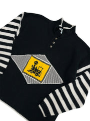 Vintage 80s Embroidered Pullover Purdue Sweater - L Hammered Threads