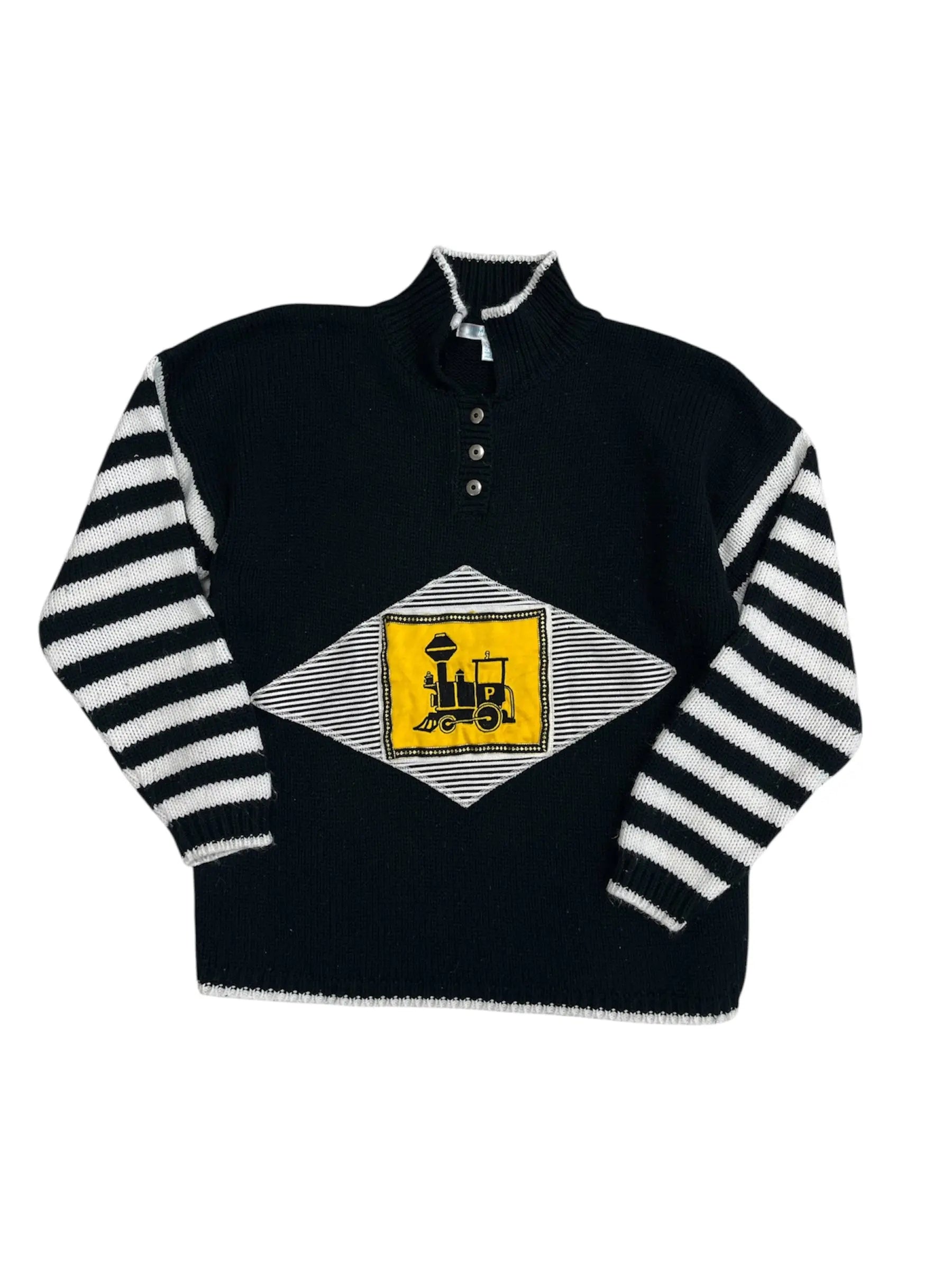 Vintage 80s Embroidered Pullover Purdue Sweater - L Hammered Threads