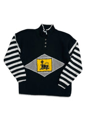 Vintage 80s Embroidered Pullover Purdue Sweater - L Hammered Threads