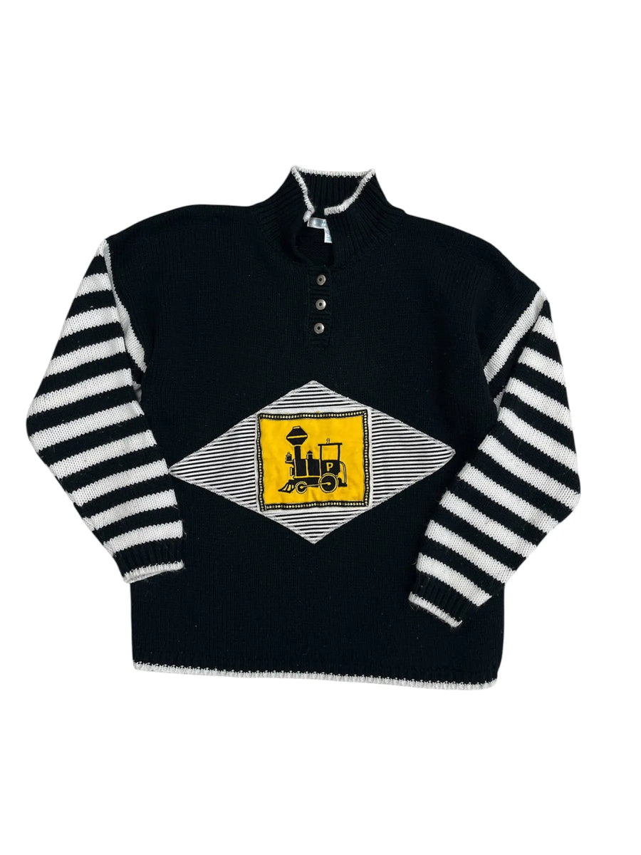 Vintage 80s Embroidered Pullover Purdue Sweater - L Hammered Threads