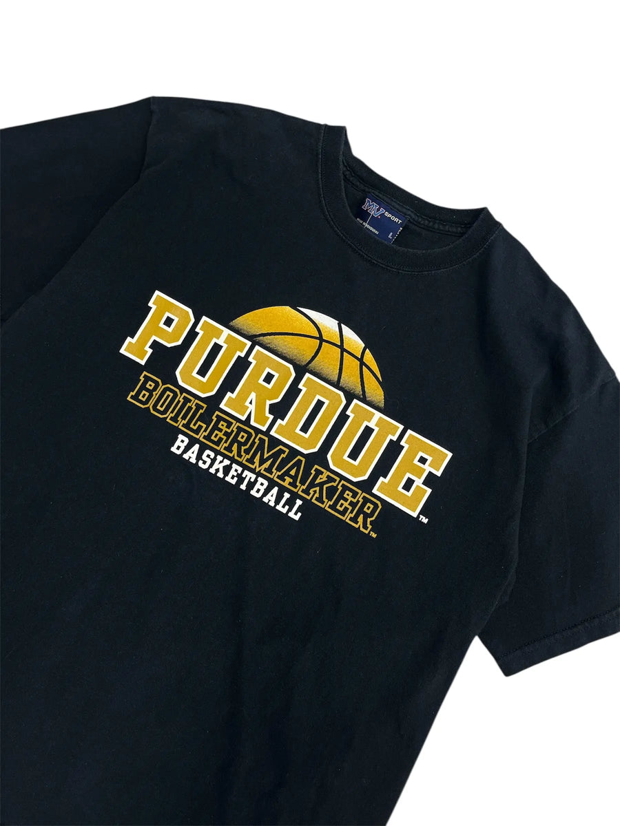 Y2K 2000s Purdue Graphic Basketball Tshirt - L Hammered Threads