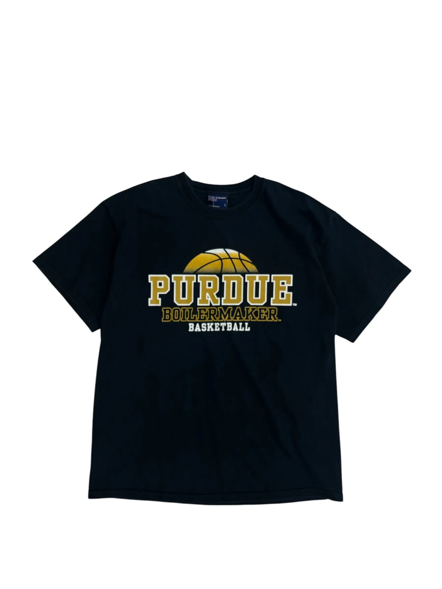 Y2K 2000s Purdue Graphic Basketball Tshirt - L Hammered Threads