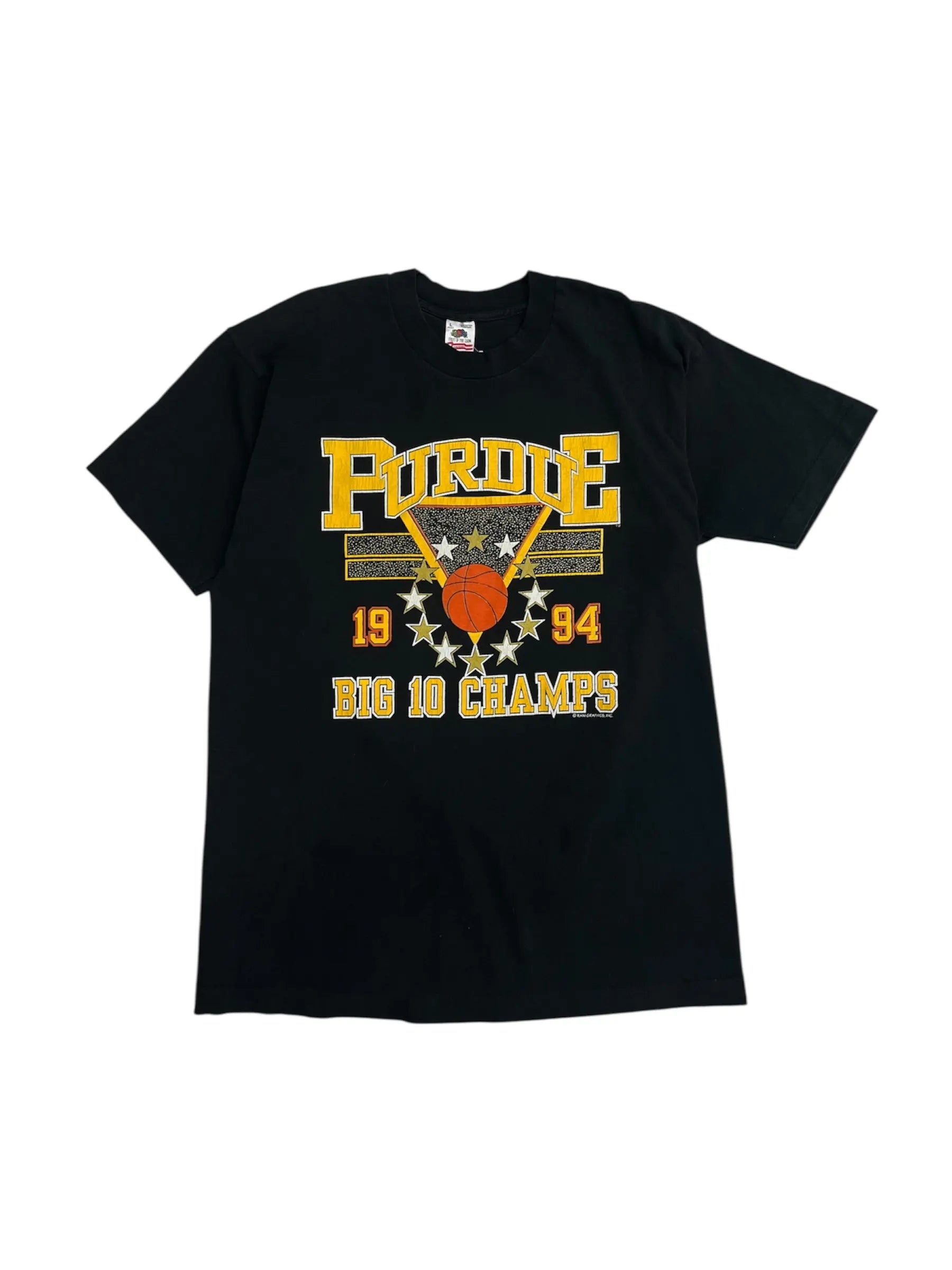 1994 Purdue Big Ten Champs Graphic Basketball Tshirt - L Hammered Threads