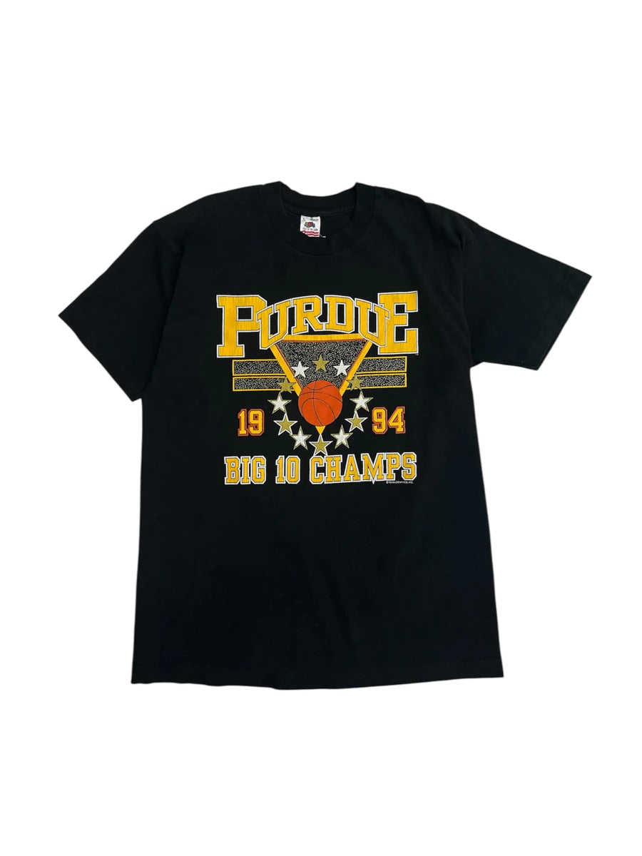 1994 Purdue Big Ten Champs Graphic Basketball Tshirt - L Hammered Threads