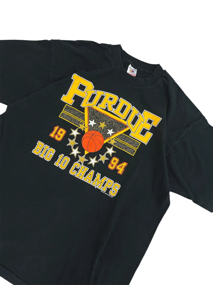 1994 Purdue Big Ten Champs Graphic Basketball Tshirt - XL Hammered Threads