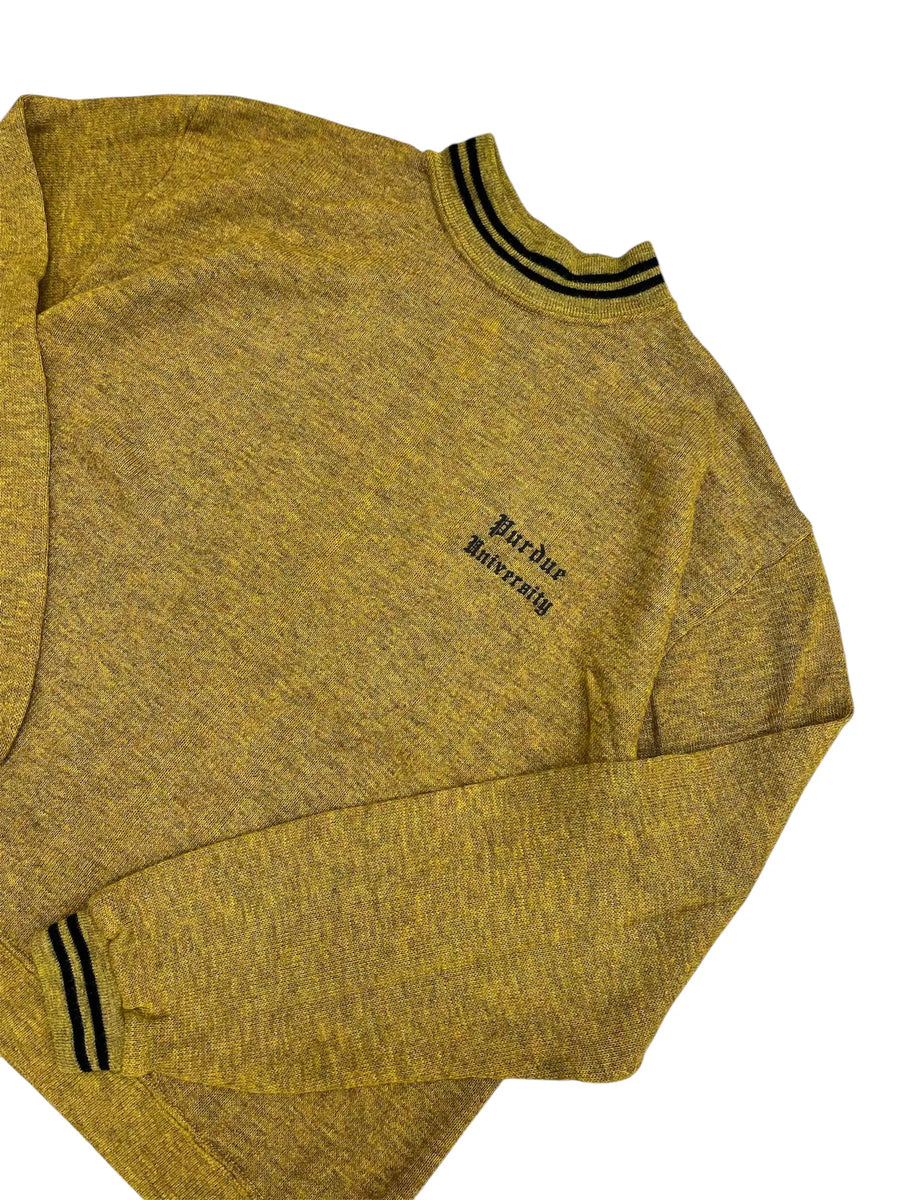 Vintage 70s Purdue University Sweater - L Hammered Threads