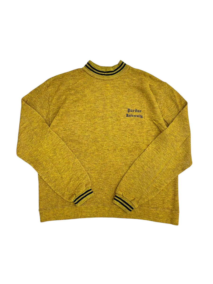 Vintage 70s Purdue University Sweater - L Hammered Threads