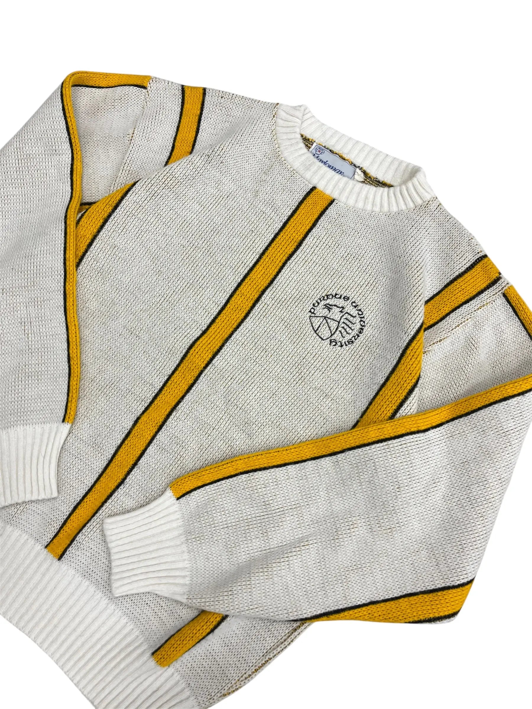 Vintage 90s Purdue University Embroidered Sweater - L Hammered Threads