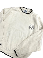 Vintage 90s Purdue Embroidered Cable Knit Sweater - xl Hammered Threads